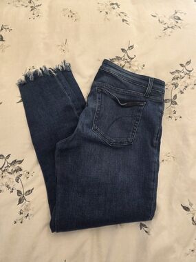 Joe's Jeans Dark Blue Raw-Hem Ankle Jeans